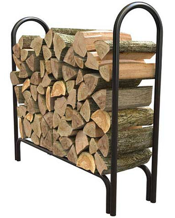 Panacea Deluxe Outdoor Log Rack, Black, 4'