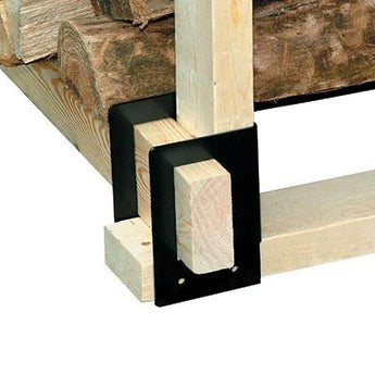 Panacea Log Rack Brackets, Black, 4 Piece