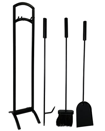 Panacea Classic Fireplace Tool Set, 4 Piece, Black