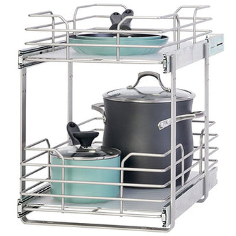 Grayline by Panacea 2-Tier Slide Out Basket for 15" Cabinets