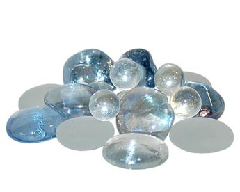 Panacea Decorative Glass Gems, Sky Blue Lustre, 42 oz.