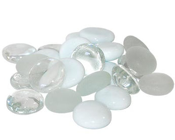 Panacea Decorative Glass Gems, Glacier White, 42 oz.