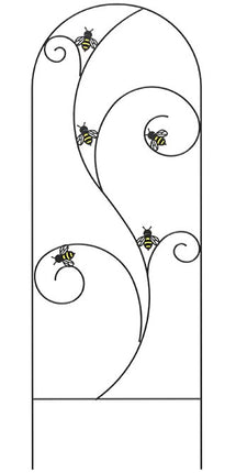 Panacea Bee-Conscious Garden Trellis, Black, 66"H