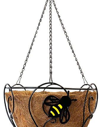 Panacea Bee-Conscious Hanging Basket, Black, 14" dia.