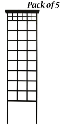 Panacea Mission Trellises, Black, 78"H, Pack of 5