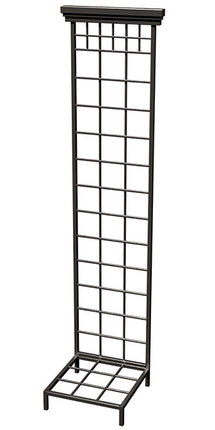 Panacea Mission Pot Trellis with Base, Black, 57.5"H