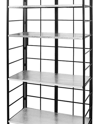 Panacea Vintage Baker's Rack Plant Stand, Black & Gray, 73"H