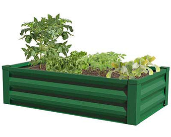 Panacea Raised Garden Bed, Green, 3.9'L x 2'W
