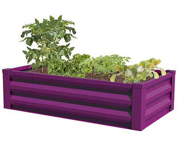 Panacea Raised Garden Bed, Purple, 3.9'L x 2'W