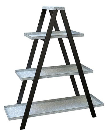 Panacea Vintage Ladder A-Frame Plant Stand, Black, 45"H