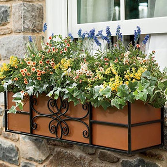 Panacea Boulevard Quatrefoil Window Box, 30"L