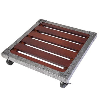 Panacea Industrial Square Plant Caddy, Wood, 16" x 16"