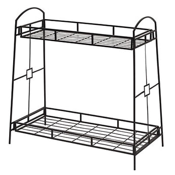 Panacea Contemporary Two-Tier Plant Stand, Black, 32"H