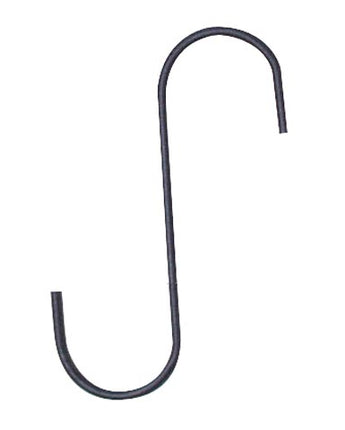 Panacea Garden 'S' Hook, Black, 6", 2 Pack