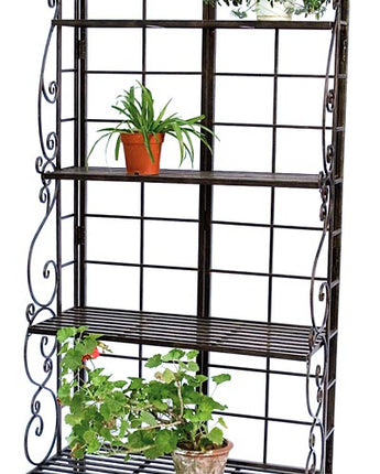 Panacea Baker's Rack Plant Stand, Bronze, 75"H