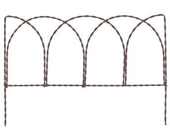 Panacea Twisted Wire Border Fence, Rust, 14"H, Pack of 12