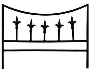 Panacea Classic Finial Border Fence, Black, 14"H, Pack of 12