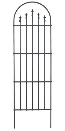 Panacea French Arch Trellis w/ Finials, Blk., 80"H, Pk. of 5