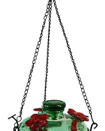 Parasol Bloom Hummingbird Feeder with Perch, Green, 16 oz.