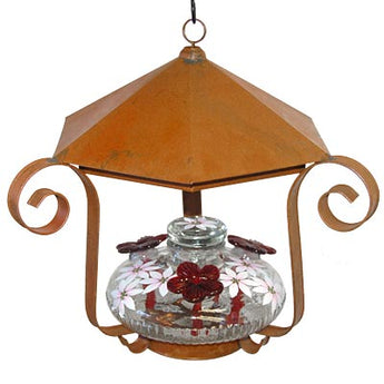 Parasol Bloom Shelter Botanica Hummingbird Feeder, Clear