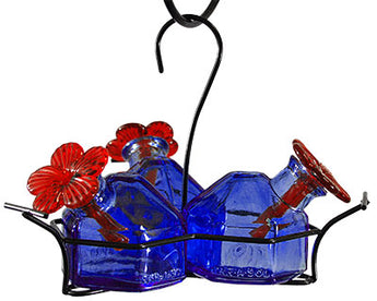 Parasol Bouquet-3 Hummingbird Feeder, Blue, 10.5 oz.