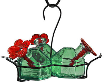 Parasol Bouquet-3 Hummingbird Feeder, Green, 10.5 oz.