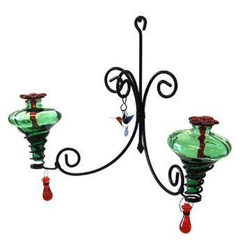 Parasol Chandelier Sconce Hummingbird Feeder, Green, 8 oz.