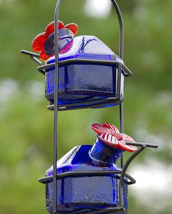 Parasol Lunch Pail Hummingbird Feeder, Small, Blue, 7 oz.