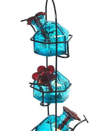 Parasol Lunch Pail Hummingbird Feeder, Aqua, 10.5 oz.