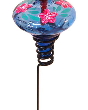 Mini-Blossom Botanica Staked Hummingbird Feeder, Blue, 4 oz.