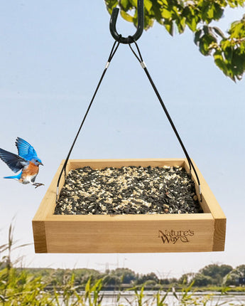 Cedar Tray Bird Feeder w/Divine Blend Seed by Prime Retreat