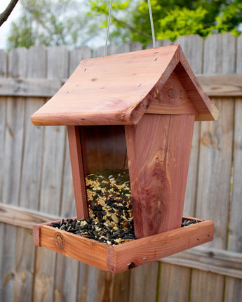 Amish Made Cedar Small Hopper Feeder by Prime Retreat