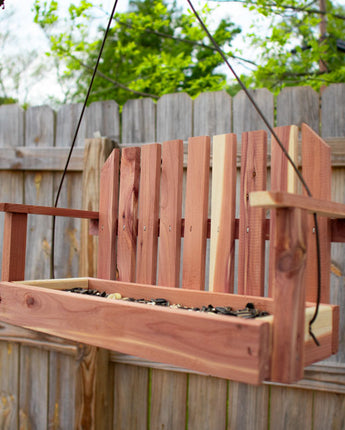 Amish Made Cedar Swing Seed Feeder