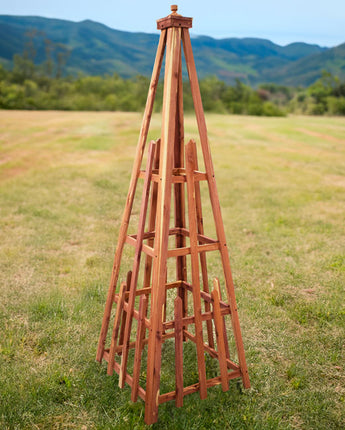 Amish Made Large Cedar Pyramid Trellis by Prime Retreat, 72"