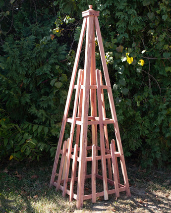 Amish Made Large Cedar Pyramid Trellis by Prime Retreat, 72"