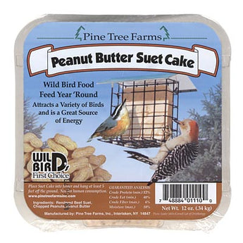 Pine Tree Farms Peanut Butter Suet Cake, 12 oz., Pack of 12