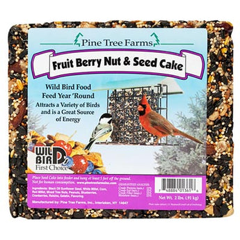 Pine Tree Fruit, Berry, Nut, & Seed Cake, 2 lbs., Pack of 8