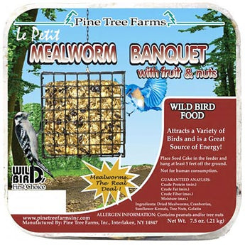 Pine Tree Farms Le Petit Mealworm Banquet Seed Cake, 12 Pk.