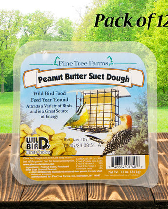 Pine Tree Farms Peanut Butter Suet Dough, 12 oz., Pack of 12