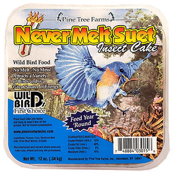 Pine Tree Never Melt Insect Suet Cake, 12 oz., Pack of 12