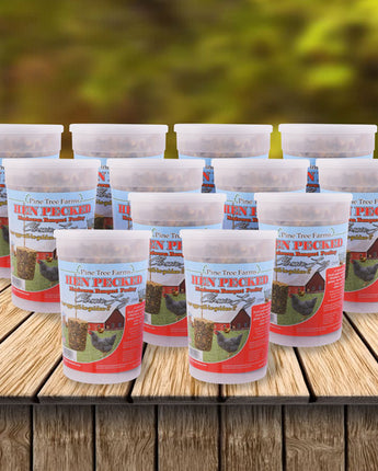 Pine Tree Farms Hen Pecked Mealworm Poultry Seed Logs, 12 Pk