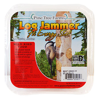 Pine Tree Log Jammer Hi-Energy Suet Plugs, Twelve 3-packs