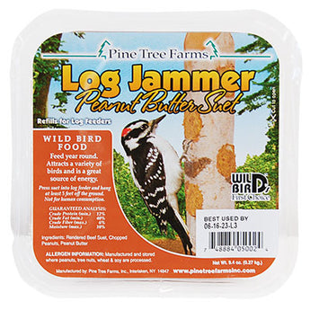 Pine Tree Farms Log Jammer Peanut Suet Plugs, Twelve 3-packs