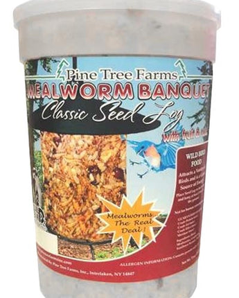 Pine Tree Farms Mealworm Banquet Seed Log, 4.5 lbs., 6 Pack