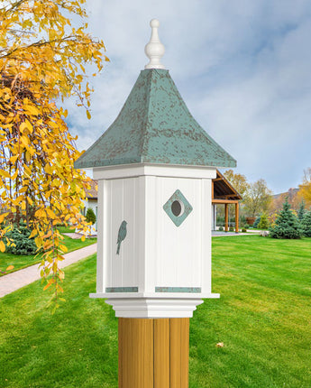 Royal Crowne Castle Birdhouse, Antique Copper Roof, Bird