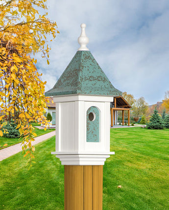 Royal Crowne Victorian Birdhouse, Antique Copper Roof, Small