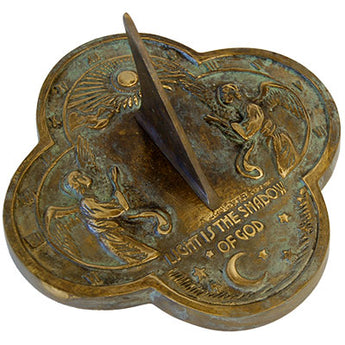 Rome Brass Angel Sundial, Verdigris, 9.375" dia.