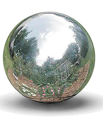 Rome Stainless Steel Gazing Ball, Silver, 10" dia.