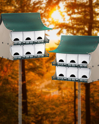 S&K Dual Purple Martin Houses, Expandable Option, 24 Rooms