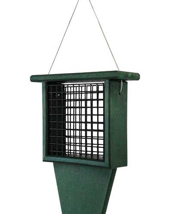 Songbird Essentials Suet Feeder with Tail Prop, Green